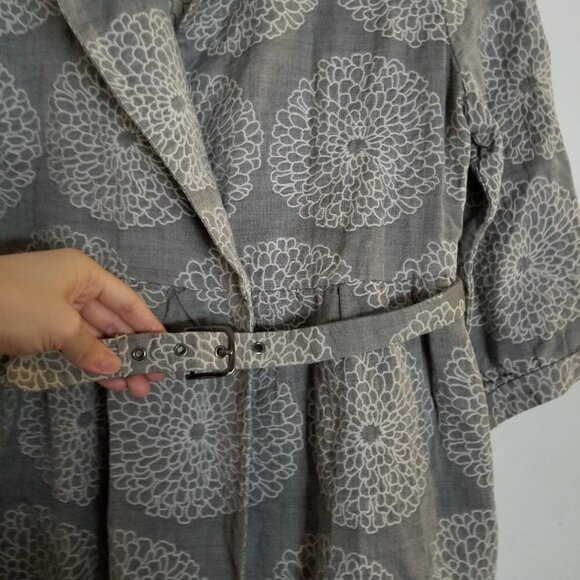 Vivienne Tam Floral Print Belted Light Weight Coat - Picture 4 of 13